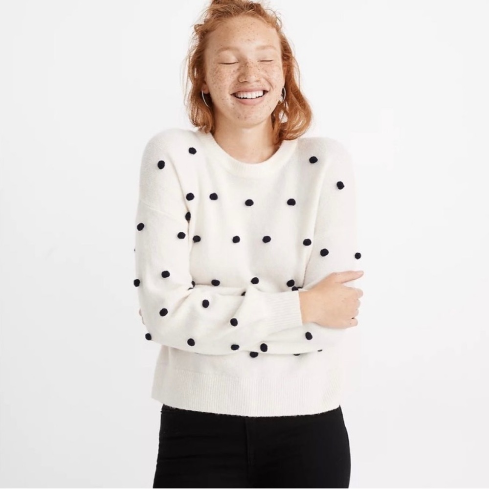 Madewell Brockton pompom bobble sweater